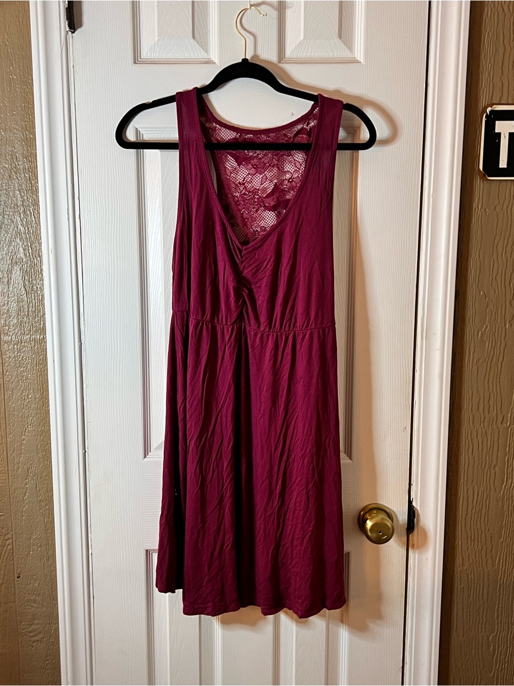 torrid Burgundy Lace-Back Sleep Chemise
